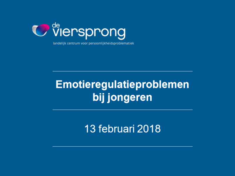 Presentatie Emotie Regulatie problemen
