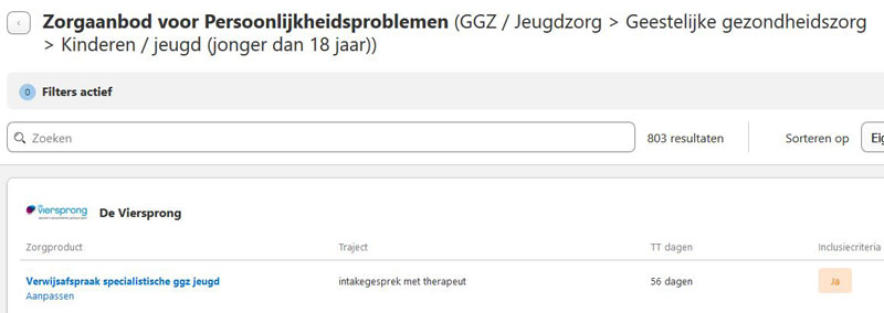 ZorgDomein jeugd GGZ aanbod Viersprong